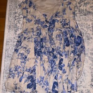 Free People Blue Floral Mini Dress